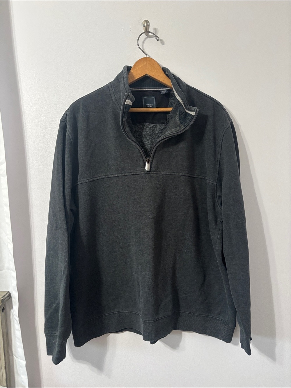 Arrow Charcoal Half-Zip Pullover Sweatshirt